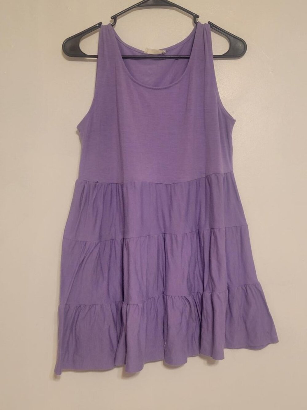 Zenana Lavender Tiered Ruffle Mini Dress - Size XL